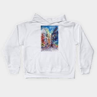 Street at night Kids Hoodie